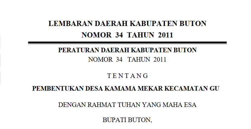 Perda Nomor 34 Tahun 2011